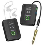 LEKATO MS-02 In-Ear Monitor, 2.4G Stereo/Mono Wireless in Ear Monitor System, Professional Personal Wireless IEM Syetem for Band Rehearsal, Live Performance and Guitar Amplifier