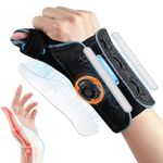 TENICORE Carpal Tunnel Wrist Brace with Thumb Spica Splint, Knob Adjustable Wrist Support with Ergonomic PE Splint for De Quervain's Tenosynovitis, Arthritis, Tendonitis, Trigger Finger, Right Hand