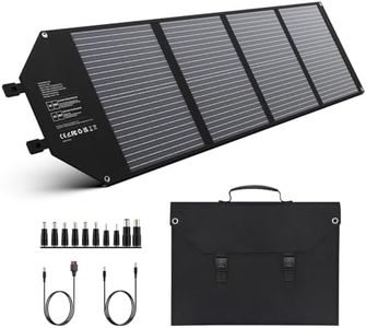 EnginStar 100W Foldable Solar Panel Charger with 18V DC Outlet for Portable Power Stations Jackery/Rockpals/Flashfish, Portable Solar Generator with USB-A USB-C QC 3.0 for Outdoor Camping Van RV Trip