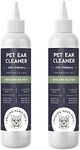 Smiling Paws Pets OTIC+ Formula - Ear Cleaner for Dogs and Cats - Puppies and Kittens Ear Cleaner Solution - Easy to Use Cat and Dog Ear Cleaning Solution - 8oz, 2 Pack