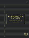 Numbered Line Notebook: Narrow Ruled Paper