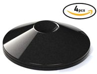 Speaker Subwoofer & HiFi Stand Isolation & Floor Protector Spike Shoes Pads Feet (4, Nickel Black)