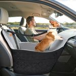 Pawaboo Dog Car Seat for Small Medium Dogs, Dog Booster Car Seat with Safety Belts & Elevated Thick Cushion, Detachable Washable Travel Pet Seats Bed for Cars with Storage Pocket Fits Front/Back Seats