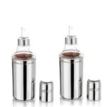 REVV UP 500ml Oil Dispenser Bottle for Kitchen, Steel Oil Bottle With Nozzel | Oil Vinager Pourer | oil dispenser | oil container 500ml| oil dispenser 500ml | Pack of 2