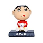 Daiyamondo Super Hero Anime Action Figure Bobble Head for Car Dashboard Office & Study Table Decoration for Everyone (Open Eye Shin)