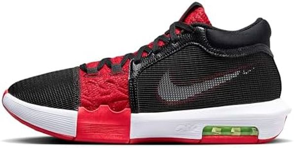 Nike Lebron Witness 8 Basketball Shoes (FV0400-001, Black/University RED/Lime Blast/White) Size 11.5