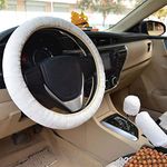 Fluffy Velvet Steering Wheel Cover - Warm Plush Auto Steering Wheel Cover Wrap - Anti-Slip Universal - Stretchable Car Accessory Decoration For Women & Men