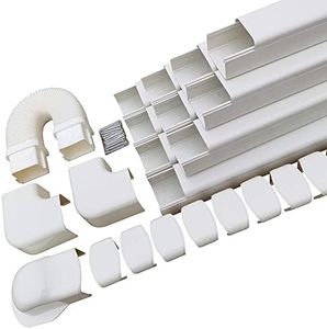 JIANZHENKEJI PVC Decorative Line Cover Kit for Ductless Mini Split Air Conditioners and Heat Pump Systems(14 Ft)