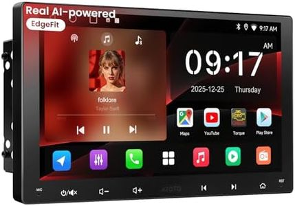 ATOTOZONE A5L 9" Android Double Din Car Stereo, DriveChat AI Driving Assistant, TrackHU GPS Tracking, Bluetooth Screen Auto-lock, Wi-Fi/USB Tethering, Wireless CarPlay & Android Auto, OTA Upgrade