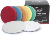 6" Buffing Polishing Pads,7Pcs 6.5 lnch Backing Plate,Compound Buffing Sponge and Woolen Pads,Cutting Polishing Pad Kit for Car Buffer Compounding,Polish and Wax (6 Inch(150mm))