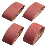 12 Pack 3x24 Inch Sanding Belts,3 Each of 40 80 120 240 Grits,High Performance Aluminum Oxide Sander Belts Grinder Knife Sharpener Belt Kit for Woodworking Metal Polishing