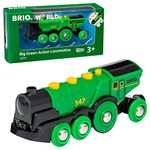 BRIO World Big Green Locomotive Battery Powered Toy Train for Kids Age 3 Years Up - Railway Set Accessories & Add Ons