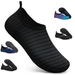 WateLves Beach Swim Aqua Socks Barefoot Water Shoes Swimming Yoga Sea Snorkeling Diving Pool Women Mens Tw Black 11/11.5 UK