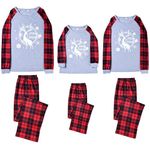 Oriental eLife Christmas Family Matching PJs Set Holiday Xmas Sleepwear Nightwear Reindeer Pajamas Outfits Matching Christmas Pyjamas for Family