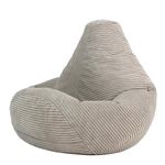 icon Dalton Kids Bean Bag Chair, Stone, Cord, Bean Bag for Kids, Bean Bag with Filling Included, Childrens Chair for Bedroom, Playroom, Living Room