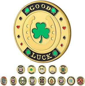 LuluCircle Poker Guard, Weights for Poker, Poker Gifts for Men, Poker Card Protector, Poker Accessories, Coin Collectibles, Poker Chips Coin with Plastic Case