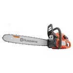 Husqvarna 450 Rancher 20 Inch Gas Chainsaw, 50.2-cc 3.2-HP, 2-Cycle X-Torq Engine, for Tree Pruning, Yard Cleanups and Firewood Cutting, 970613120
