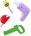 Skip Hop 4-Piece Toy Tool Set for Toddlers Ages 2+, Zoo Crew Tool Set Toy