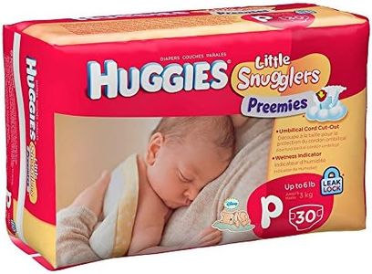 Huggies Diapers Little Snugglers Preemies Diapers Fits Up to 6 lbs Size P Cs of 180 (6/30)