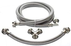 Premium Steam Dryer Hose Installation Kit - Stainless Steel Hoses, 10 Foot from Kelaro