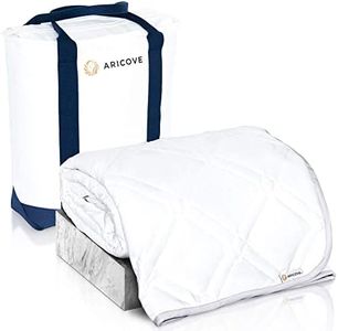 Aricove Cooling Weighted Blanket for Adults, 15 lbs, Full/Queen Size Weighted Blanket, 60x80 inches, Silky Soft Bamboo Viscose, Machine Washable, White