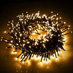 EcoNour Christmas Tree Lights Cluster Lights 720 LED - 6 Hours On Timer, 8 Light Modes, Plug in, Waterproof Indoor & Outdoor Use – 720 LED / 9m Lit Length, Warm White