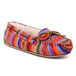 Minnetonka Women's Cally Slipper Moccasin, Frisco Stripe, 4 UK