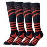 Dr Compresss Graduated Compression Socks | For Women & Men | 20-30MMHG | Best For Circulation, Media, Nurse, Running, Pregnancy, Travel and More (Red, Small-Medium)