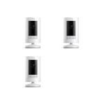 Ring Stick Up Cam Battery – HD security camera with two-way talk, Works with Alexa – White – 3-Pack