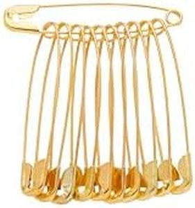 80 PCS Large Safety Pins, Gold Safety Pins Bulk for Sewing and Clothes(56mm)