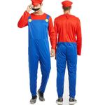 VISVIC Super Brothers Costume Halloween Outfit Cosplay Fancy Dress Classic Unisex Mens Women Adult Kids Teens