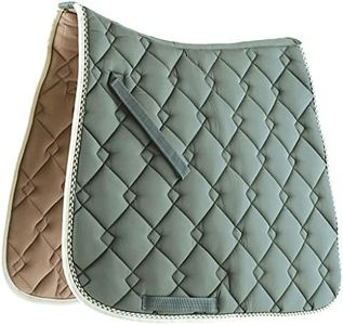 Roma F.C. Ecole Double Diamond Dressage Saddle Pad (White/Black/Silver)