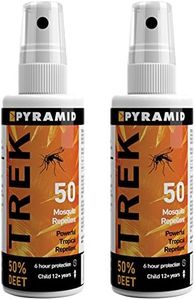 Pyramid Trek 50. Maximum strength DEET Insect/Mosquito Repellent DEET Spray (60ml, 2 Bottles)