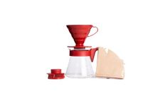 Hario VCSD-02R 1-Piece Plastic Coffee Sever Set, Red