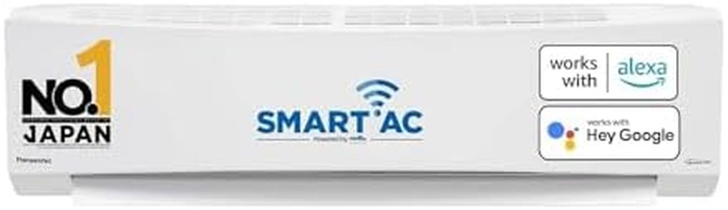 Panasonic 1.5 Ton 5 Star Wi-Fi Inverter Smart Split AC (Copper Condenser, 7in1 Convertible, True AI, 4 Way Swing, PM 0.1 Filter, CS/CU-NU18ZKY5WA, White)