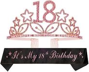 18th Birthday Gifts for Girl, 18th Birthday Tiara and Sash