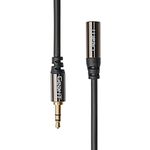 50ft 3.5mm Extension Cable, GearIT Pro Series Preminun Gold Plated 50 Feet 3.5mm Auxiliary Audio Stereo Extension Male to Female Cable, Black