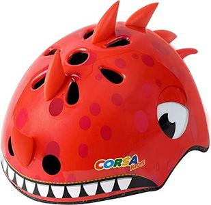 Infant Toddler Bike Helmet, Adjustable and Multi-Sport for Child Baby, 3 Sizes for Age 1-3-5 Years Kids Boys Girls (Red Dinosaur, XS)