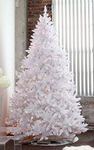 HOLIDAY STUFF 5 Feet Pre-lit Sparkling White Christmas Tree with Clear LED Light (5ft Prelit)