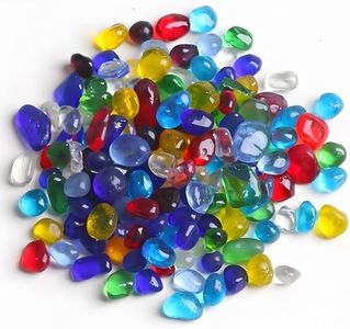 KUKUBAGS 2 Lb Sea Glass for Crafts, 0.2-0.35" Gravel for Aquarium, Fish Tank, Freshwater Tank, Turtle Tank, Colorful Small Rocks for Pots Indoor, Decorative Pebbles for Indoor Plants