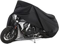 Motorcycle Cover All Season Universal Weather Waterproof Motorbike Cover with Lock-Holes & Storage Bag XXL Motorcycles Vehicle Cover for Harley Davidson, Honda, Suzuki, Kawasaki, Yamaha