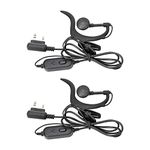BAOFENG Two Way Radio Earpiece Ham Radio K Port Headset | Walkie Talkie Headphone for UV-5R BF-F8HP PRO 5RM GM21 UV-5G Plus K5PLUS AR-152 UV-32 UV-17R BF-888S GM-15PRO UV-S9 Plus Etc (2Pack)