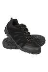 Mountain Warehouse Outdoor Womens Hiking Shoes - Suede & Mesh Upper, Mesh Lined Trainers - for Hiking, Walking & Outdoors Black Womens Shoe Size 6 UK