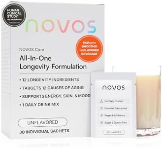 Novos Core - Clinically Studied Daily Longevity Supplement | 12 Active Ingredients for Healthy Aging, Energy, Cognition & Skin Health | Human Clinical Trial Backed | Unflavored | 30 Servings