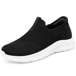 OWIF Slip in Womens Shoes Walking Shoes for Women Hands Free Comfortable Slip on Sneakers Cloud Shoes Soulier Chaussure Femme, Black 040