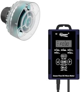hygger Mini Wave Maker For Aquarium, Ultra-quiet Transparent Wavemaker With Controller, Adjustable Flow Magnetic DC 12V 850GPH Powerhead, Circulation Pump For 20-80allon Freshwater Coral Reef Tank