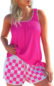 ROSEWE Modest Tankini Swimsuits for Women 2 Piece Athletic Bathing Suits