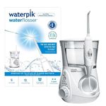 Waterpik Ultra Professional Water Flosser, 5 Tips, Advanced Pressure Control System, 10 Settings, Dental Plaque Removal Tool, White, WP-660UK, 2pin UK Bathroom Plug, Packaging may vary