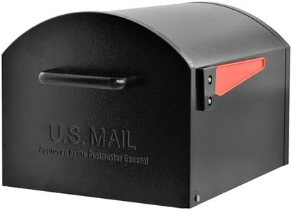 Mail Boss Orca XL Extra Large Steel Mailbox – USPS Approved T4 Rural Mailbox – Heavy-Duty Galvanized Steel, Powder-Coated, Non-Locking Design – Model #7306, Black