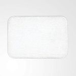 RAJRANG BRINGING RAJASTHAN TO YOU Non-Slip Microfiber Shag White Bathroom Rug 17x24 with Quick Drying Skid-Resistant Base Low Pile Soft Bath Mat for Bathroom